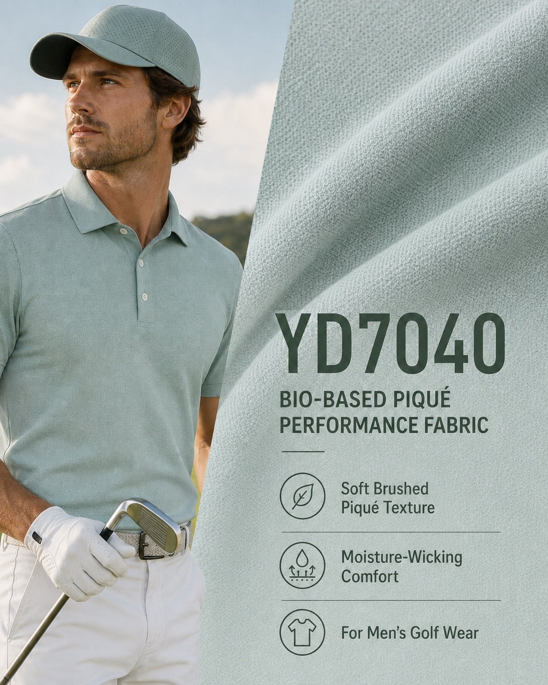 YD7040 product information and fabric image